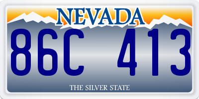 NV license plate 86C413