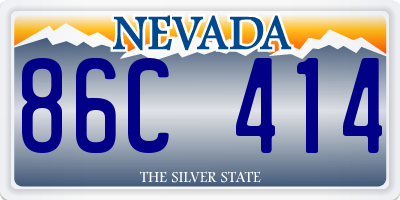 NV license plate 86C414