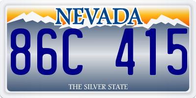 NV license plate 86C415