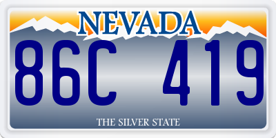 NV license plate 86C419