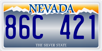NV license plate 86C421