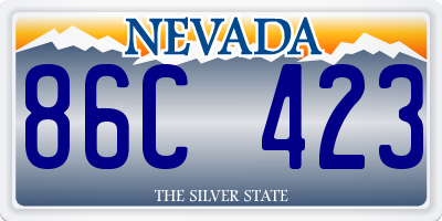 NV license plate 86C423