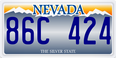 NV license plate 86C424
