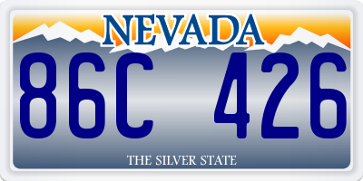 NV license plate 86C426