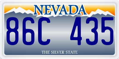 NV license plate 86C435