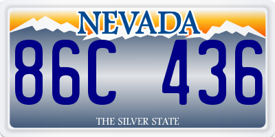 NV license plate 86C436