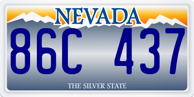 NV license plate 86C437