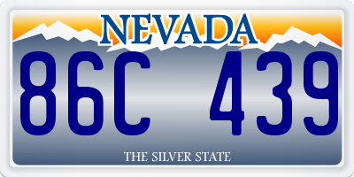 NV license plate 86C439