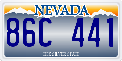NV license plate 86C441