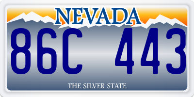 NV license plate 86C443