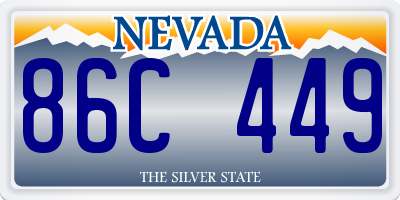 NV license plate 86C449