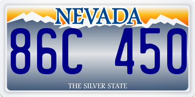 NV license plate 86C450