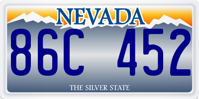 NV license plate 86C452