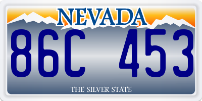 NV license plate 86C453