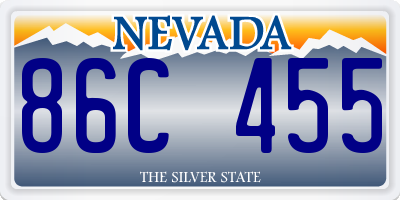 NV license plate 86C455