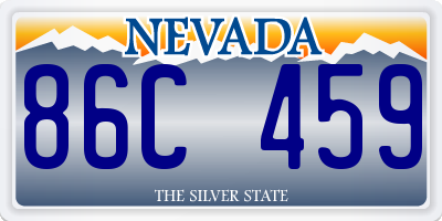 NV license plate 86C459