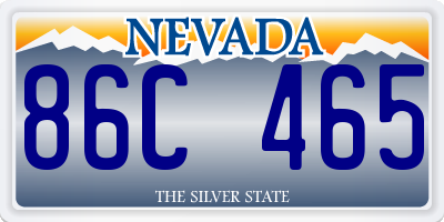 NV license plate 86C465