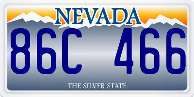 NV license plate 86C466