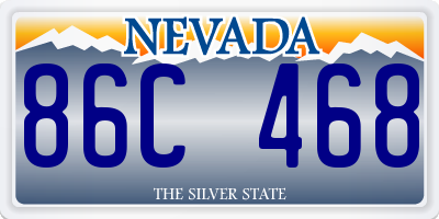 NV license plate 86C468