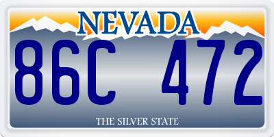 NV license plate 86C472