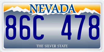 NV license plate 86C478