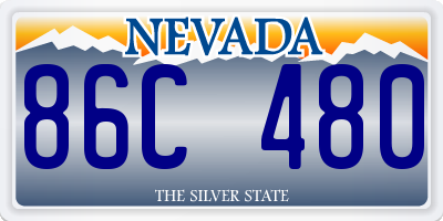 NV license plate 86C480