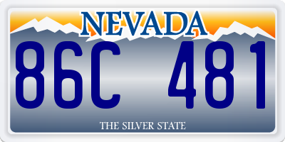 NV license plate 86C481