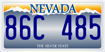 NV license plate 86C485