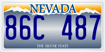 NV license plate 86C487