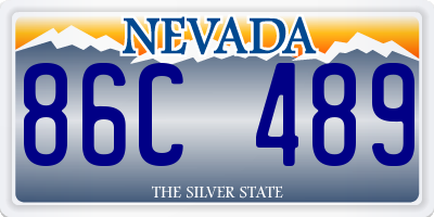 NV license plate 86C489