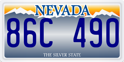 NV license plate 86C490