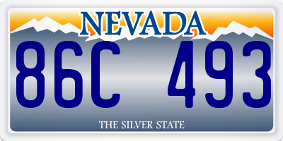 NV license plate 86C493