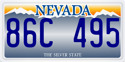 NV license plate 86C495