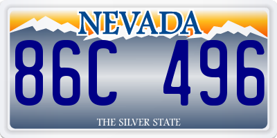 NV license plate 86C496