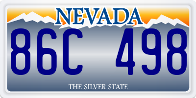 NV license plate 86C498