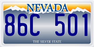 NV license plate 86C501