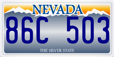 NV license plate 86C503