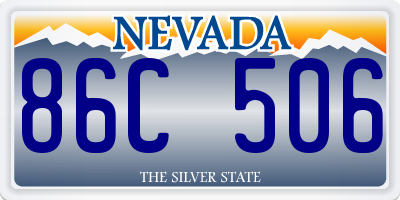 NV license plate 86C506