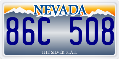 NV license plate 86C508