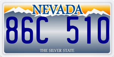 NV license plate 86C510