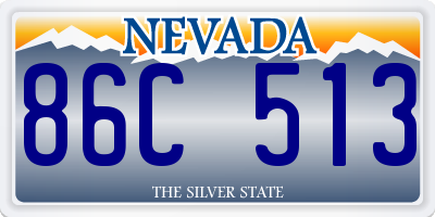 NV license plate 86C513