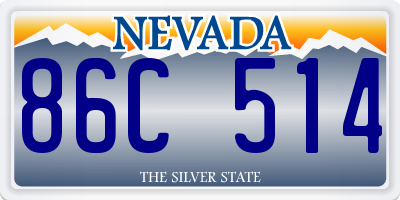 NV license plate 86C514