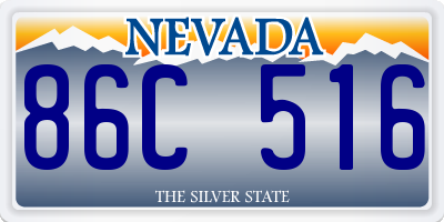 NV license plate 86C516