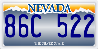 NV license plate 86C522