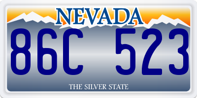 NV license plate 86C523