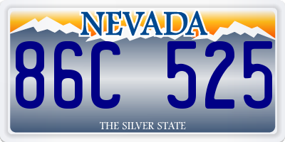 NV license plate 86C525