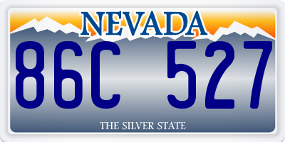 NV license plate 86C527