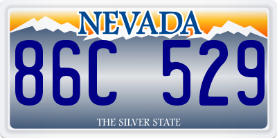 NV license plate 86C529