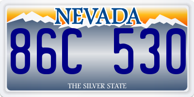 NV license plate 86C530