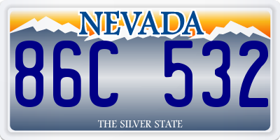 NV license plate 86C532